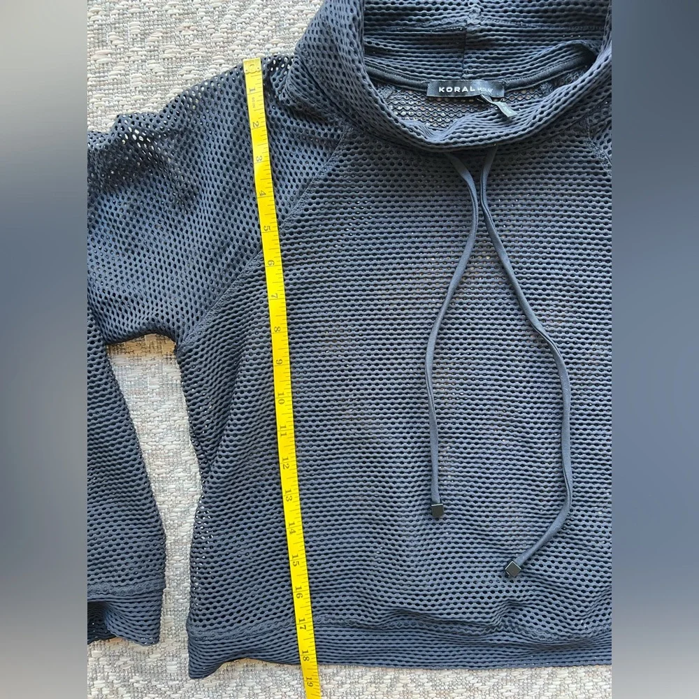 Koral Pump Black Net‎ Mesh Sweatshirt Pullover Womens Size M Athleisure